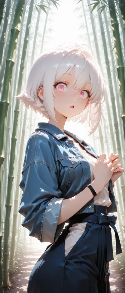 Fondo de pantalla de personaje anime de pelo blanco
