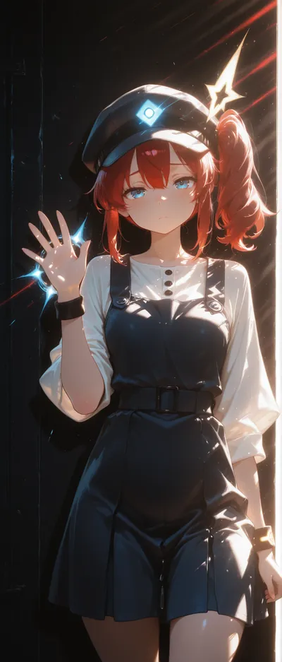 Fondo de pantalla de personaje anime con sombrero azul